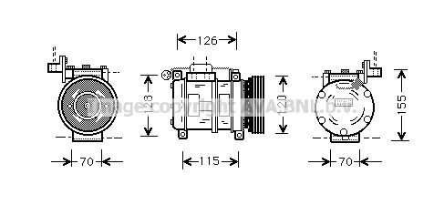 AVA QUALITY COOLING Компрессор, кондиционер BWK040